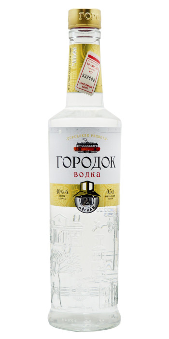 Водка «Городок Лёгкая» 0.5