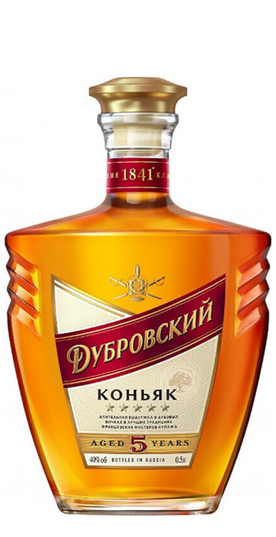 Коньяк "ДУБРОВСКИЙ" пятилетний 0.5