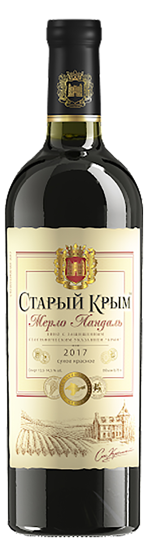Вино красное сухое «Старый Крым  Мерло Ландаль» 0.75