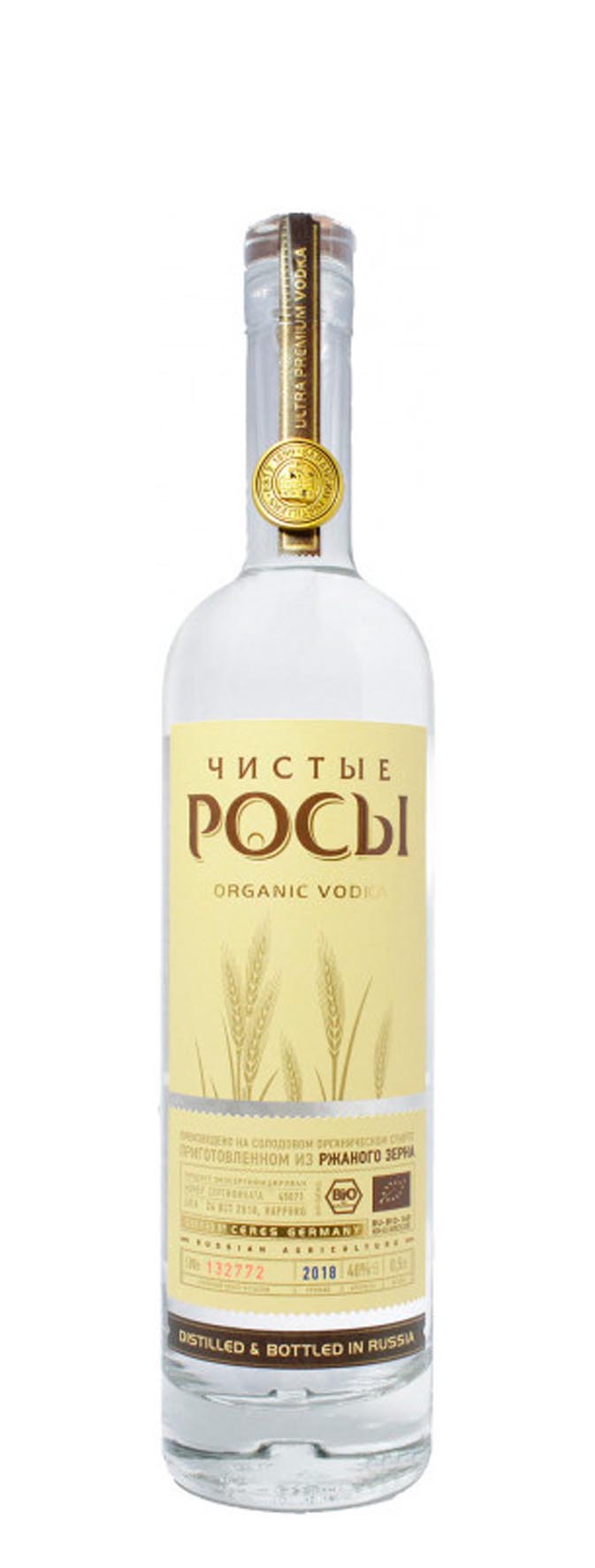Водка «Чистые Росы из ржаного зерна» 0.5