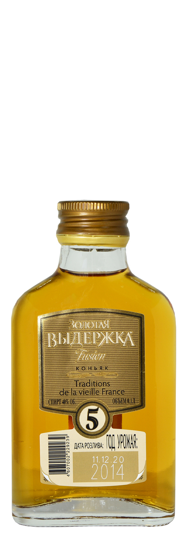Коньяк «Золотая выдержка Фьюжн» 5 лет 0.1