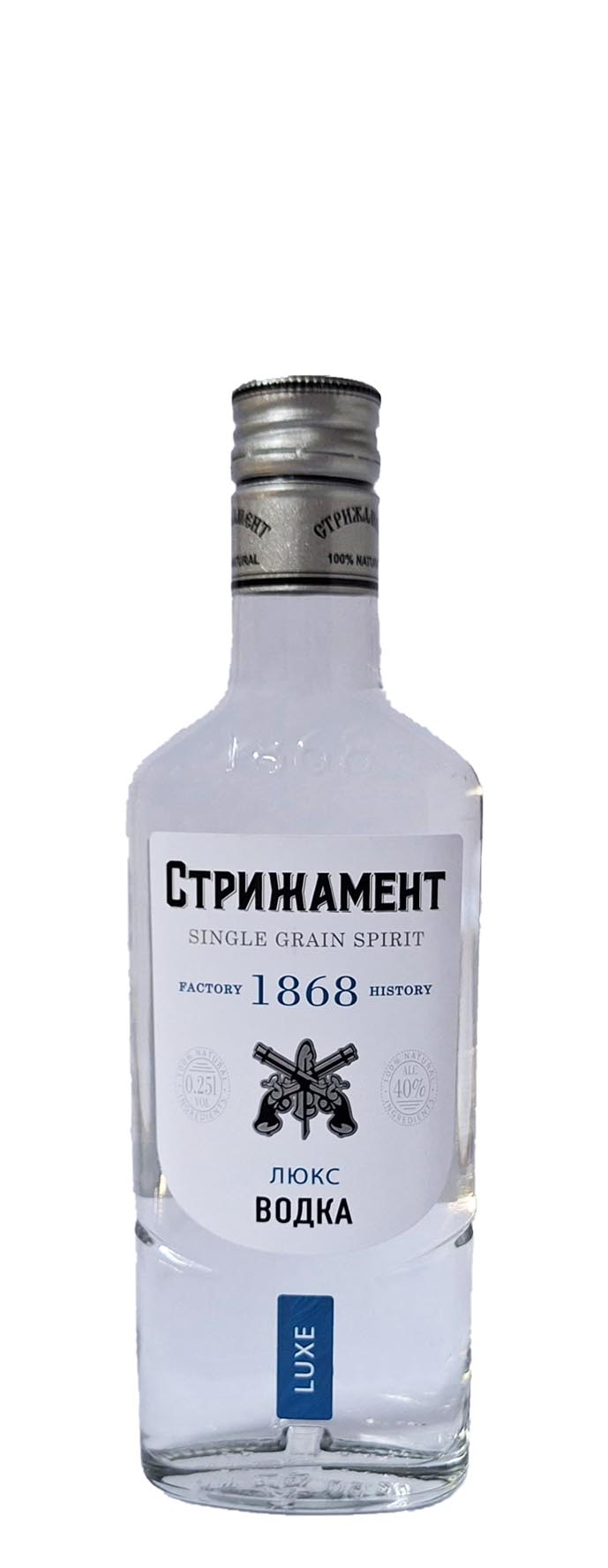 Водка «Стрижамент люкс» 0.25