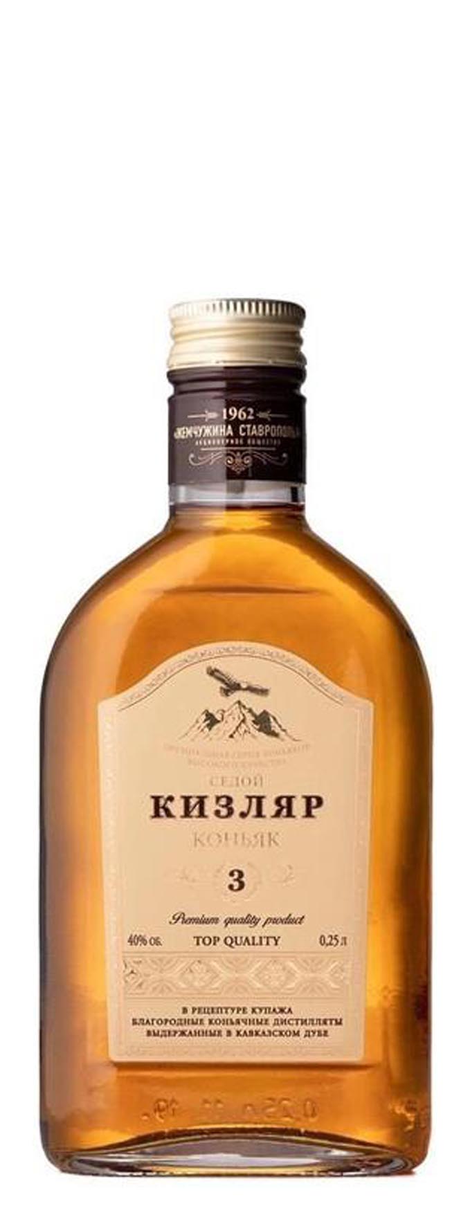 Коньяк "Седой Кизляр 3 года" 0.25