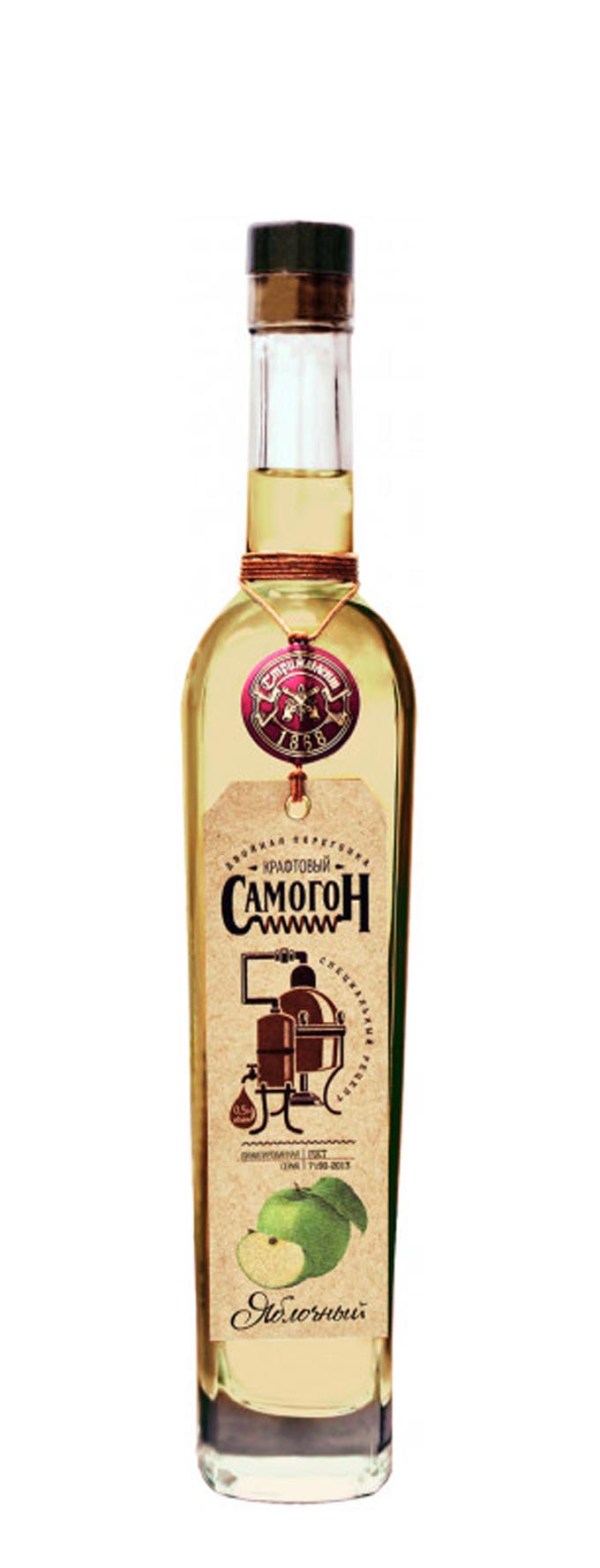Настойка «Самогон крафтовый яблочный» 0.5