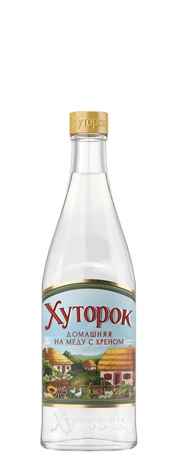 Настойка горькая "ХУТОРОК ДОМАШНЯЯ НА МЕДУ С ХРЕНОМ" 0,25л 40%