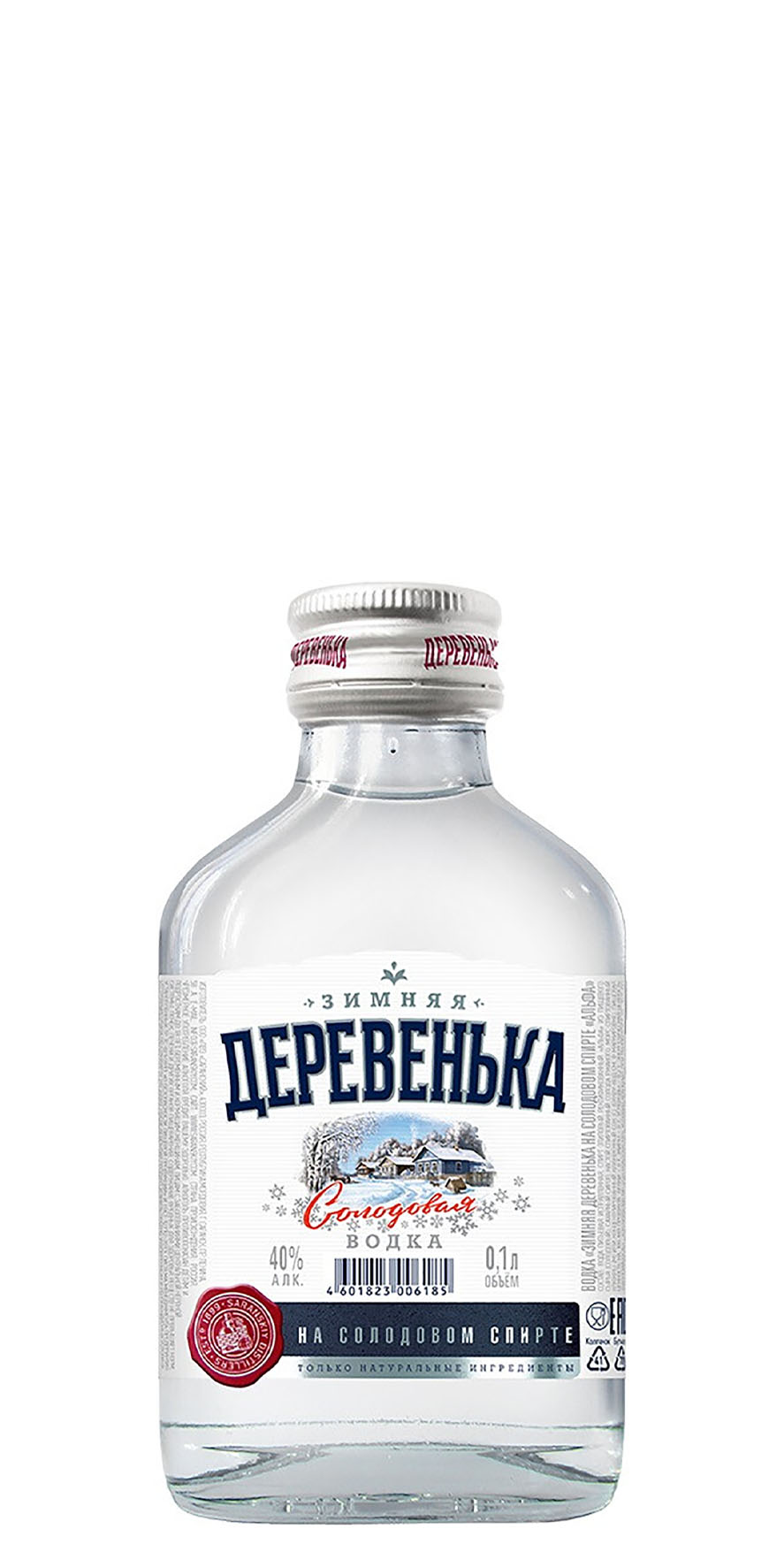 Водка «Зимняя деревенька» 0.1