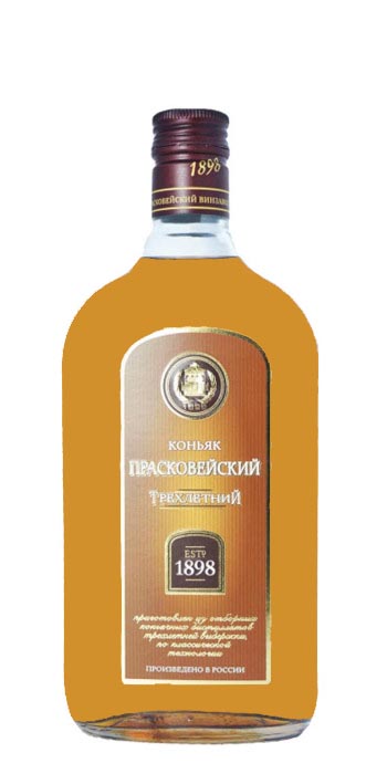 Коньяк «Прасковейский» 3 года 0.5 фляжка