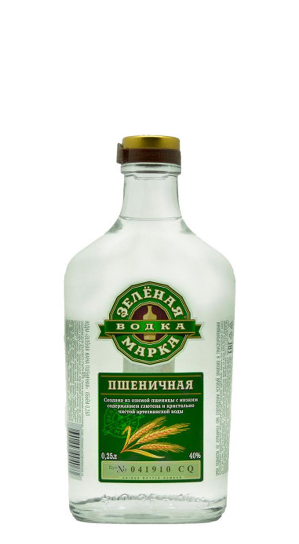 Водка «Зеленая марка Пшеничная» 0.25